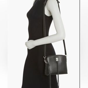 (SOLD) Rebecca Minkoff Darren Pebble Leather Crossbody/Shoulder Bag fringe/studs